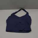 CRZ YOGA Butterluxe Square Neck Crop Tank Tops for Women - Workout Longline Sports Bras Padded Yoga Camisole (Small, True Navy)