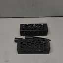 LVXINLI Artificial Cemetery Flowers, Gravesite Decoration Roses, Memorial Bouquets with Cemetery Vase, Vibrant and Long-Lasting Colors (Red + White, 2 Bundles)