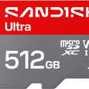SANDISK 512GB Ultra microSD UHS-I Card - Up to 195MB/s Read Speed, Full HD Video, V10, U1, C10, A3 - SDSQUJQ-512G-GZ6MA