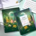 Planner 2025-2025 Planner, 9" x 11", Jul.2025 - Jun.2026, Weekly and Monthly with Colorful Tabs, Strong Twin-wire, Back Pocket - Dreaming Moon