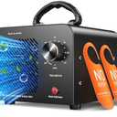 Ozone Generator 48,000mg, Commercial Ozone Machine Odor Removal, High Capacity O3 Ionizer Air Purifier Deodorizer, Portable Mini for Car, Home, Smoke, Pets, Industrial, for 4000 Square Feet -Black