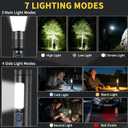 6Pack Small Flashlight Powerful, 7Mode Rechargeable Flashlights High Lumens, Adjustable Tactical Flashlight Pocket, Super Bright LED Flash Light, Mini Portable Flashlights for Home Emergencies Camping