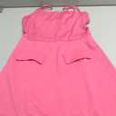 Wenrine Womens Spaghetti Strap Mini Dress Summer Sleeveless Zipper Back Slim Fit Party A Line Dresses Pink Small