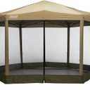 Coleman Back Home Screened Canopy Tent with Instant Setup, Outdoor Gazebo for Bug-Free Lounging, Fits Over Picnic Tables, Ideal for Parties, Events, Tailgates, Dining, & More