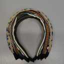 EBOOT 4 Pieces Boho Headband for Women Embroidery Wide Hair Band Bohemia Floral Knotted Wide Headbands Vintage Ethnic Style Girls Accessories(Delicate Pattern)