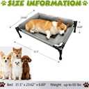 Raised Dog Bed for Small Dogs,Cooling Elevated Bolster Dog Cot,Indoor Outdoor Breathable Mesh Dog Hammock with Metal Frame,Dog Sofa Camping Dog Bed (31.5" L x 23.62" W x 6.69" H