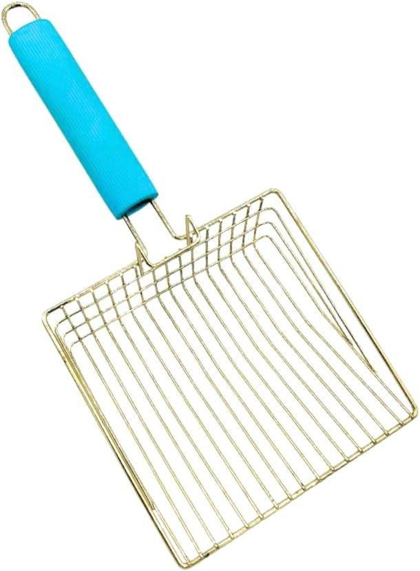 Best Scoop! Exclusive *Soft Handle Large Metal Litter Scoop with Ergonomic Handle, Wide Tines for Quick Release, Comfortable Cushioned Grip, Beautiful Design, Hook for Hanging