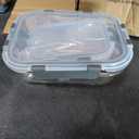 VERONES 10 Pack Glass Meal Prep Containers, Airtight Glass Lunch Containers, Stackable Glass Food Storage Containers Set with Lids,Exclusive of BPA,for Microwave, Oven, Freezer & Dishwasher,Grey