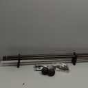 72-144 Inches Curtain Rods for Window, Vimayta 1 Inch Diameter Drapery Rod with Resin Finials, Ideal Adjustable Heavy Duty Single Curtains Rod for Bedroom, Living Room Decoration, Dark Bronze