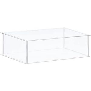 MECCANIXITY Acrylic Display Case Plastic Box Clear Assemble Dustproof Showcase 14x12.2x4.1 Inch for Collectibles Items