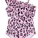 Girls One Piece Swimsuits Cutout Ruffle Bathing Suit Quick Dry Beach Swimwear with Adjustable Strap , 6 Y