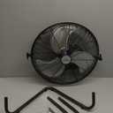 iLIVING 20 Inch Heavy Duty Floor & Wall Mount Fan - 5750 CFM High Velocity, 120-Watt, 3-Speed, Industrial Cooling for Garage, Workshop, Office, Home - UL Listed, Black