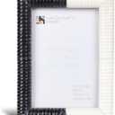 Handicrafts Home Black & White Picture Frame, Handmade Ridged Resin Inlay Photo Frame for Home Decor, Farmhouse Wall & Tabletop Frame, Shelf, Desk & Gallery Wall Decor, 5x7 Black & White Photo Frame