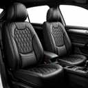 Seat Covers for Toyota 4Runner 2010-2024 5 Seats Premium Leather Full Set | Custom Fit 4runner with Lumbar Support Waterproof Leatherette Car Seat Protector Auto Anti- Scratch Airbag Compatible