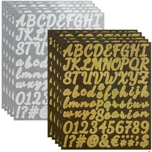 Alphabet Stickers With Glitter Backrounds