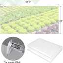 12 x 26 FT Clear Greenhouse Plastic Sheeting, 6 Mil Polyethylene Film Heavy Duty, Water Sun Frost Wind Dust Resistant Winter Hoop House Toughness Plastic Cover for Farming, Gardening, Agriculture, DIY