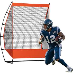 MR Football Kicking Net with Carrying Case, Multi-Skill Football Net for Pass, Punt, Kick and Snap Training, Portable and Easy to Setup Training Rugby Net w/Ball Return & Extra-Large Catch Pocket