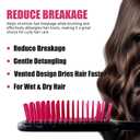 Curl Defining Brush Vented Hair Brush Hairbrush for Wet & Dry Hair For Women and Men Less Pulling Pain-Free Brushing (Glitter Purple)