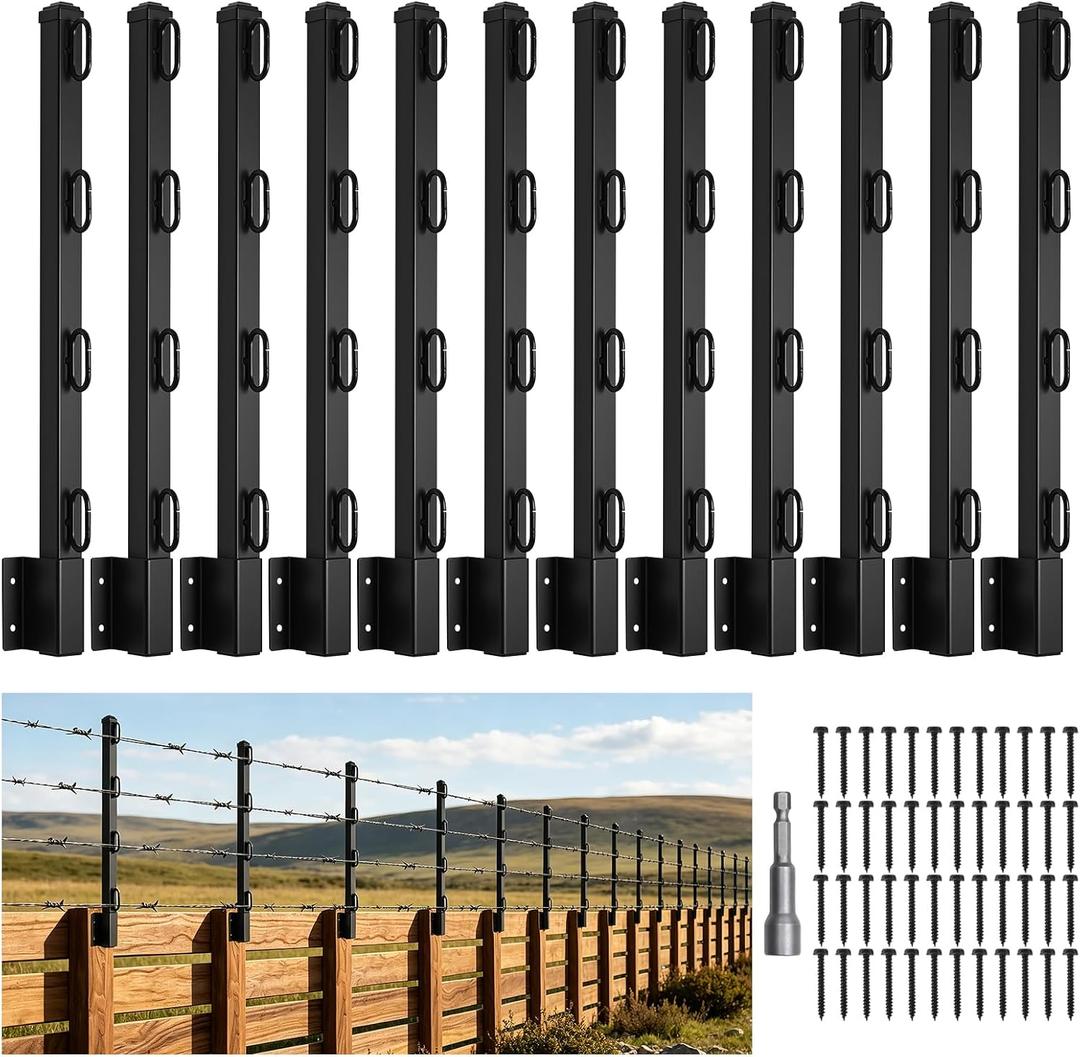 12 Pack 23.5" Fence Post Extender for Outdoor