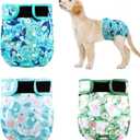 3Pack Dog Diapers Female,Washable Diaper for Doggie,Highly Absorbent Reusable Dog Diaper,Adjustable Leakproof Puppy Girl Dog Diapers for Heat,Incontinence,Period Doggy Nappies (XL(17.5"-27"Waist), Swallow)