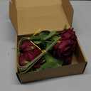 12 Pcs Artificial Rose Flowers, Dark Red Silk Roses with Long Stems, Realistic Fake Roses for Wedding Centerpiece Party Home and Office DIY Decor