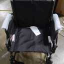 Medline Comfortable Folding Wheelchair with Swing-Back, Desk-Length Arms and Elevating Footrests, 20”W x 16”D Seat