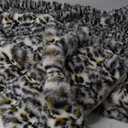 Soft Faux Rabbit Fur Throw Blanket Luxury Super Comfy Double Sided Ultra Cozy Thick Warm Fluffy Blanket for Couch Chair Sofa Bed Living Room Camping, Plush Fuzzy Bubble Blanket, 970 GSM, 50''x60'' (Leopard)