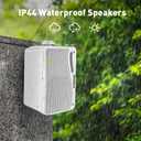 STUDIOFINIX 3.5'' Passive Outdoor Speakers Wired Waterproof,400W Premium Mountable Wall Mount Speakers with Superior Sound,All-Weather Durability,for Patio Marine Boat Garage Indoor(White 2 Pairs)