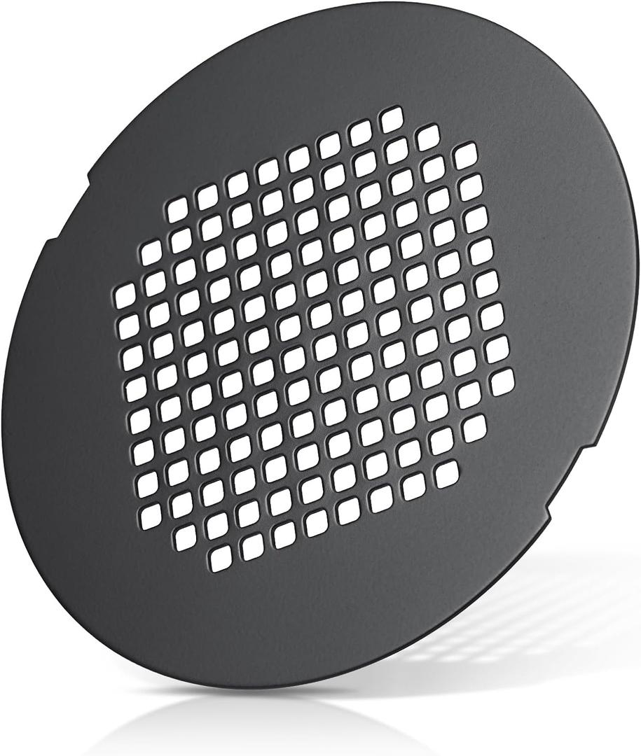 Shower Drain Cover, Shower Drain Hair Catcher Snap-in Replacement Strainer, Matt Black Round Grate, Drain Protector Designed for 4.25" D Standard Round Shower Drains