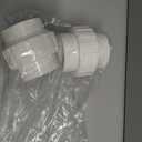 2PCS PVC Union Coupling 2Inch, Furniture Grade PVC Union Pipe Fittings with EPDM O-Ring, Schedule 40 White Slip Coupling Adapter for Irrigation, Pool & Spa System, indoor Plumbing Project