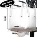 10Pack Aolikebao FIBC Bulk Bag,1.5 Ton Bag, 39.4"L x 39.4"W x 39.4"H,3300lbs SWL Safty Factor 3:1,Woven Polypropylene Bags,Duffle Top Spout Bottom (10), X-Large