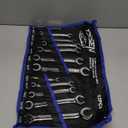 DISEN Flare Nut Wrench Set Metric and SAE 12-Piece Inch1/4 to 7/8" & 6-21mm, CR-V Steel Brake Line Wrench Set with Organizer Pouch,Father's Gift