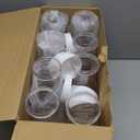 Plastic 8 PACK Large 50 Oz Water Carafe with Flip Top Lid, Square Base Juice Containers, Clear Plastic Pitcher - for Water, Iced Tea, Juice, Beverage, Milk, Cold Brew and Mimosa Bar - HAND WASH ONLY