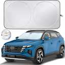EcoNour Car Shade Front Windshield | Windshield Dash Protector for Maximum UV Rays and Sun Heat Protection | Sun Visor Car Interior Accessory for Cooler Interior | Large (64 x 34 inches)