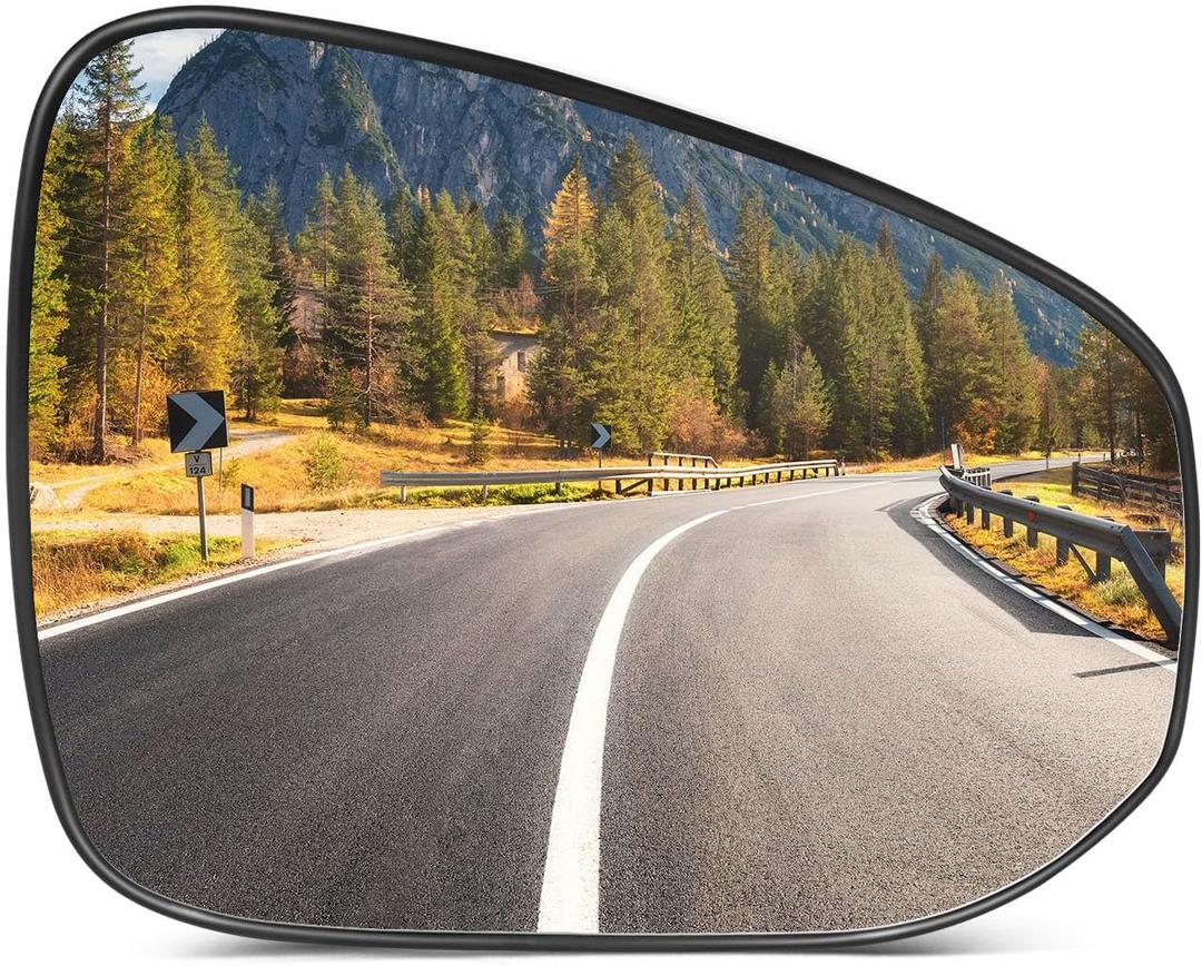 SCITOO Passenger Side Mirror Glass Fit For 2013-2018 For Toyota RAV4 Non-heated Chrome Right Exterior Mirror Glass With Backing Plate RM72479-11PRB-AUT