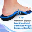 WIMSSERT Plantar Fasciitis Relief Insoles, 220+ lbs High Arch Support Inserts for Men Women, Orthotics Inserts for Flat Feet, Work Boot Shoe Insole for Men Women, Absorb Shock with Every Step