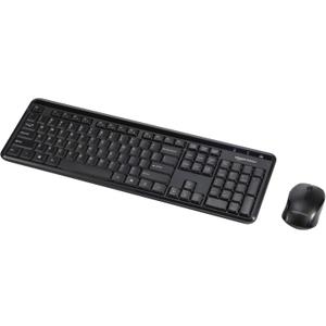 Amazon Basics 2.4GHz Wireless Keyboard and Mouse Combo, Quiet and Compact US Layout, Unifying USB Receiver, Black