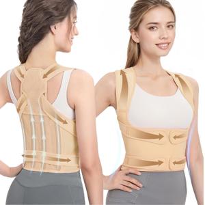 Posture Corrector for Women and Men,Adjustable Full Back Brace Support for Upper & Lower Back,Shoulder Straightener for Posture Improvement,Breathable Lightweight Design for Neck,Shoulder & Back Pain Relief, Medium