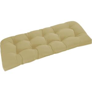 downluxe Outdoor Bench Cushion for Patio Furniture, Water Resistant Tufted Overstuffed Porch Swing Cushions, Thick Outdoor Loveseat Cushions, 44" X 19" X 5", Khaki, Set of 1
