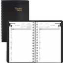 Blueline 2025 Essential Daily Planner, Appointment Book, 12 Months, January to December, Spiral Binding, 8" x 5", Black, Bilingual (C2504.81BT-25)