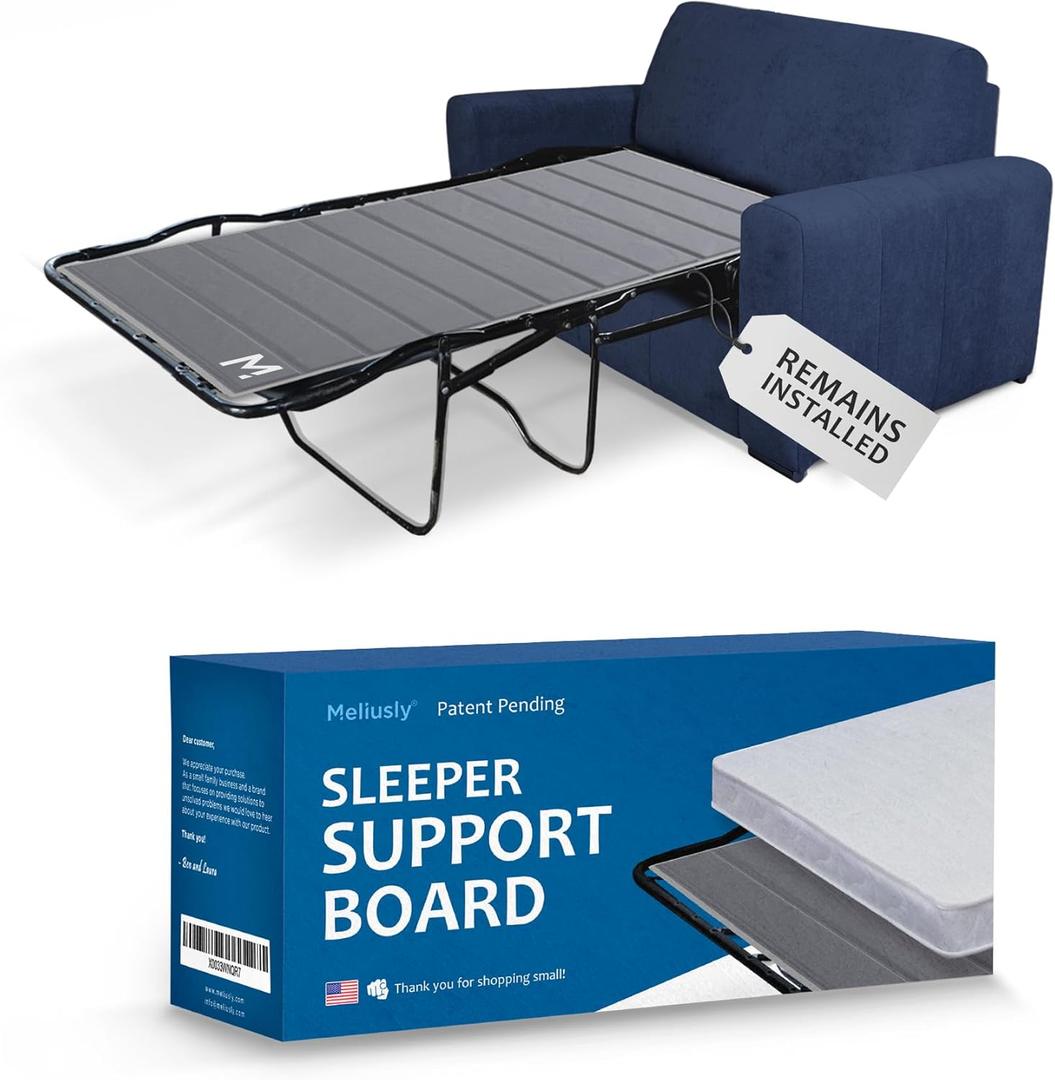 Meliusly Permanently Installed Sleeper Sofa Support Board (Twin Size - Patent Pending) Reinforced Wood Sofa Bed Support, Pull Out Couch Mattress Board, Sleeper Bar Shield, SleeperSaver