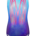 BAOHULU Gymnastics Leotards for Girls Sparkly Dance Outfit One Piece Kids Athletic Clothes, Size 10A, Diamond Bluerose