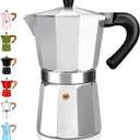2 Cup Aluminum Espresso Stovetop Moka Pot Express Coffee Maker Percolator Italian Classic Mocha Coffee Machine for Italian and Cuban Cafe Brewing for Home & Camping 100ml 3.3oz