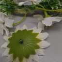 White Sunflower Flower Crown Headband, Adjustable Bridal Boho Floral Headpiece, Fairy Woodland Flower Headbands for Women Girls Maternity Birthday Wedding Renaissance Party Hair Accessory