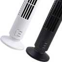 Cabilock Mini Portable Tower Fan Bladeless Electric Cooling Air Conditioner with Oscillating Function for Home Office and Travel White