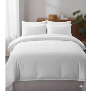 Duvet Cover Set 5 Piece Twim White