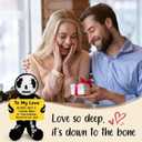 Crochet Skeleton Love Gift for Couples, Halloween Surprise Anniversary Gag Birthday Gift for Him Her, Funny Romantic Present for Girlfriend Boyfriend