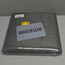 B FSOBEIIALEO Storage Ottoman Cube Foldable Footrest, Chest & Seat for Living Room, Nursery, Bedroom 12.6 Inch Cube (Linen Grey)