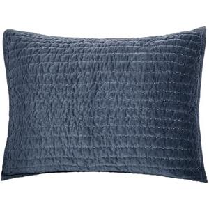ELEGANT LIFE HOME Bed Pillow Sham Royal Cotton Velvet Pic-Stitch King Pillow Sham - 20'' x 36'', Dusty Blue, 1 Piece