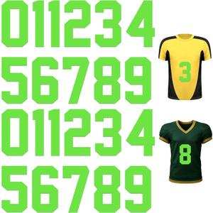 Zonon 22 Pieces Iron on Numbers T Shirt Heat Transfer 0 to 9 Jersey Numbers for Team Uniform Sports (Fluorescent Green,8 Inch)